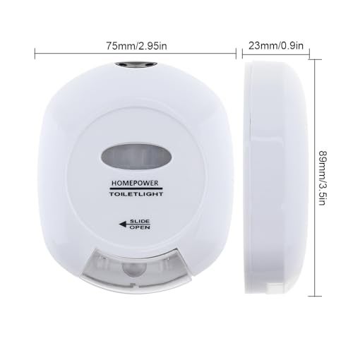 OriGlam Motion Activated Toilet Night Light, Auto Motion Sensor Toilet Seat Night Bathroom Nightlight with Red and Green Light - Image 5