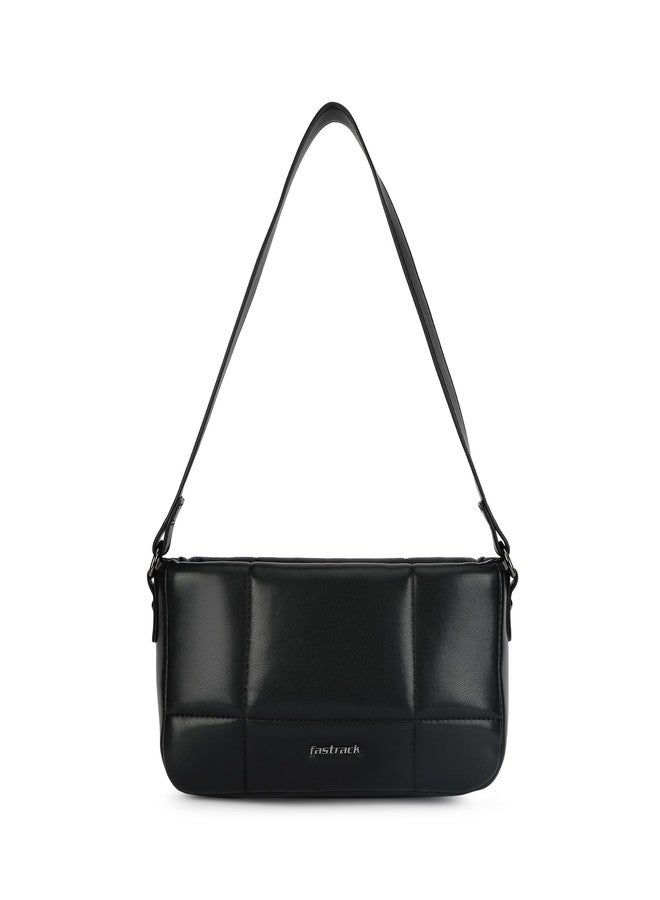 Fastrack Pillow Quilted Shoulder Bag for Women | Soft Faux Leather Handbag with Zip Closure, Single Strap and Internal Pockets | Stylish Winter-Ready Bag for Daily Use and Casual Outings - Image 1