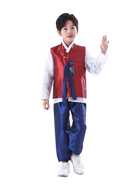 Kids Hanbok Traditional Korean Costume Baby Boy Asian Clothes Retro Dance Outfit Children Ethnic Style Performance Cosplay Party