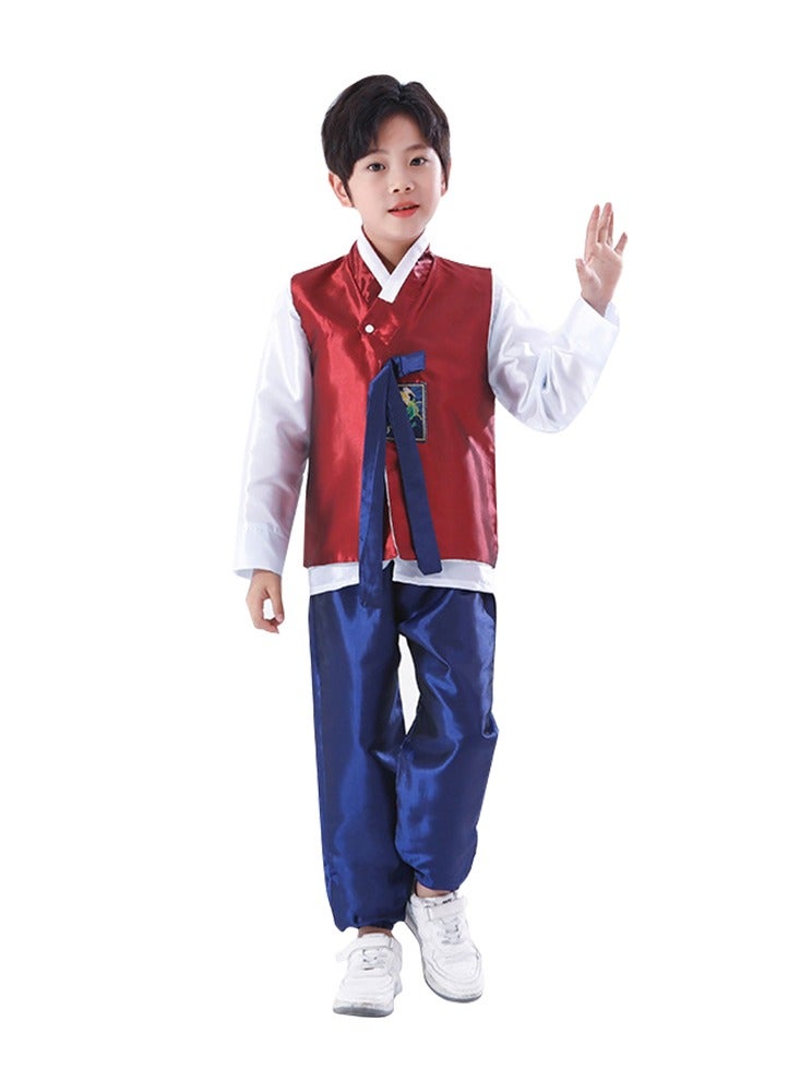Al Aoyama Kids Hanbok Traditional Korean Costume Baby Boy Asian Clothes Retro Dance Outfit Children Ethnic Style Performance Cosplay Party - Image 1