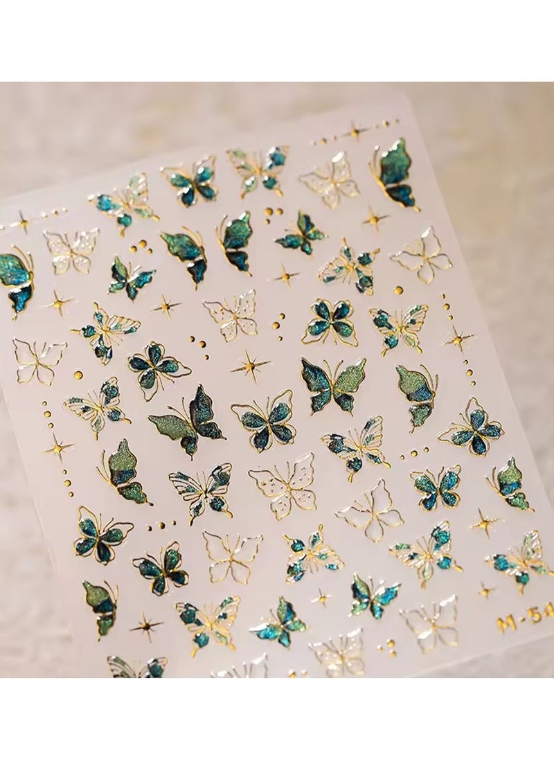 Goolsky Golden Thread Butterfly Jelly Series Nail Art Stickers High Quality New Bronzing DIY Manicure Decal Decoration  - Image 2
