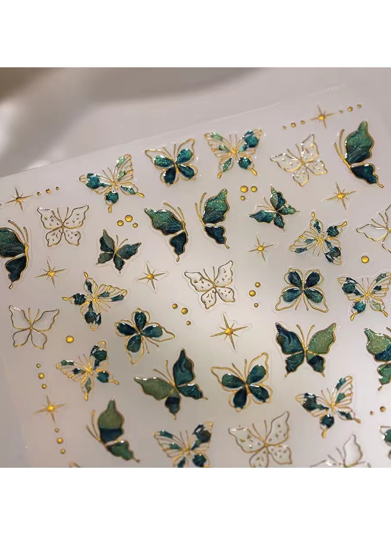 Goolsky Golden Thread Butterfly Jelly Series Nail Art Stickers High Quality New Bronzing DIY Manicure Decal Decoration  - Image 3