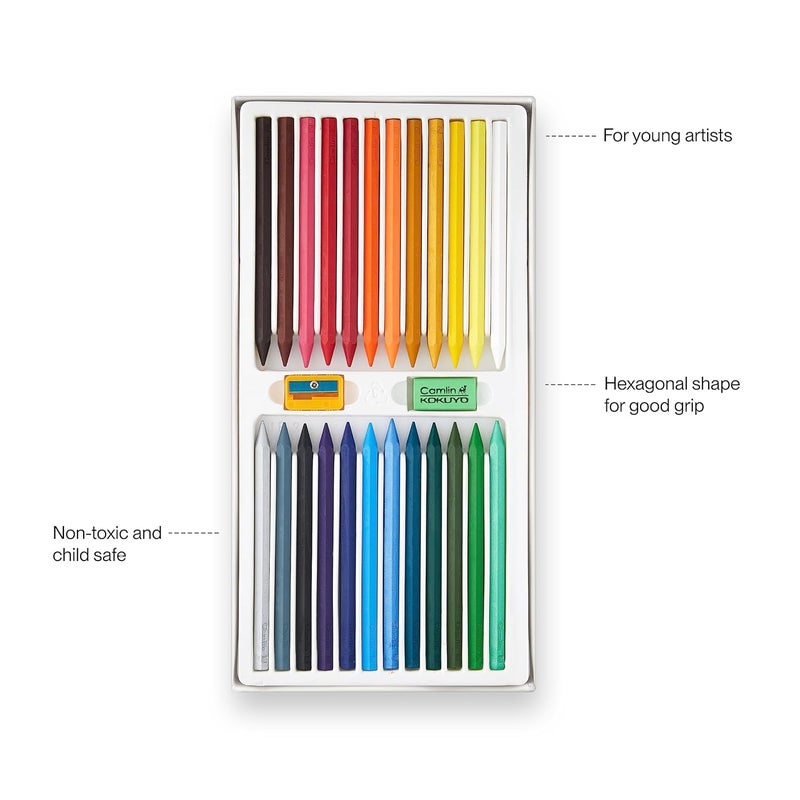 Camel Plastic Crayons 24 Shades - Image 5