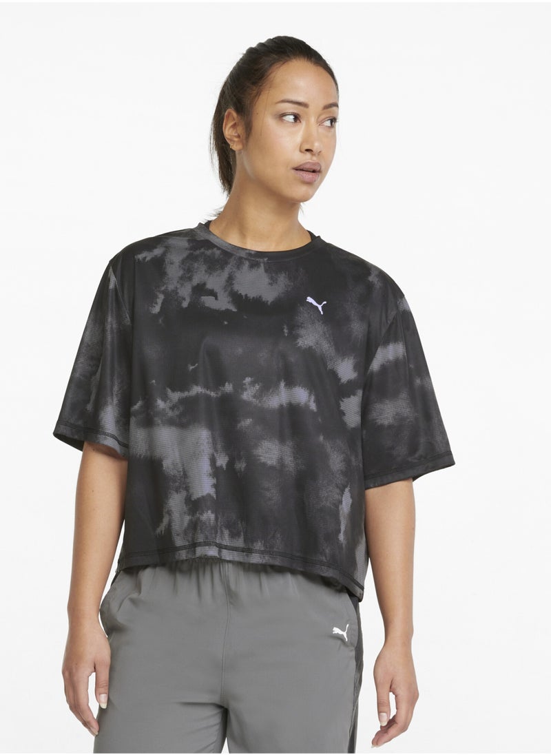PUMA - Favourite Womens Printed Crop Short Sleeve Training T-Shirt - Image 1