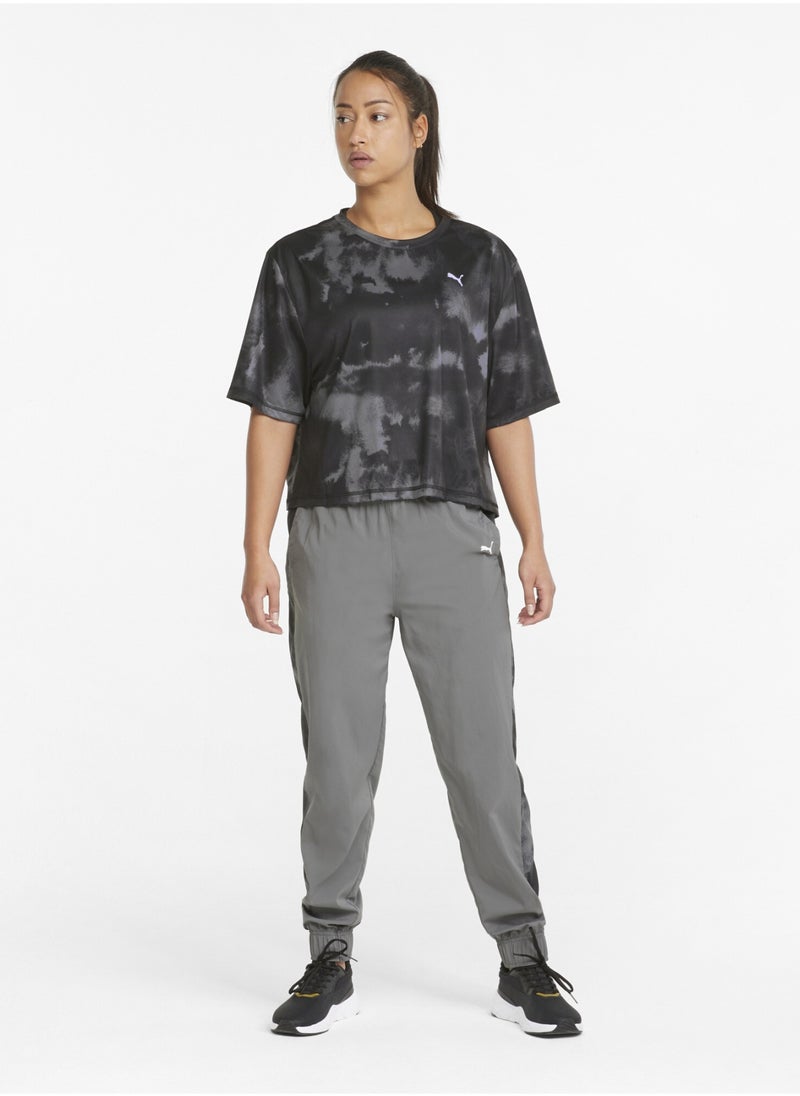 PUMA - Favourite Womens Printed Crop Short Sleeve Training T-Shirt - Image 1