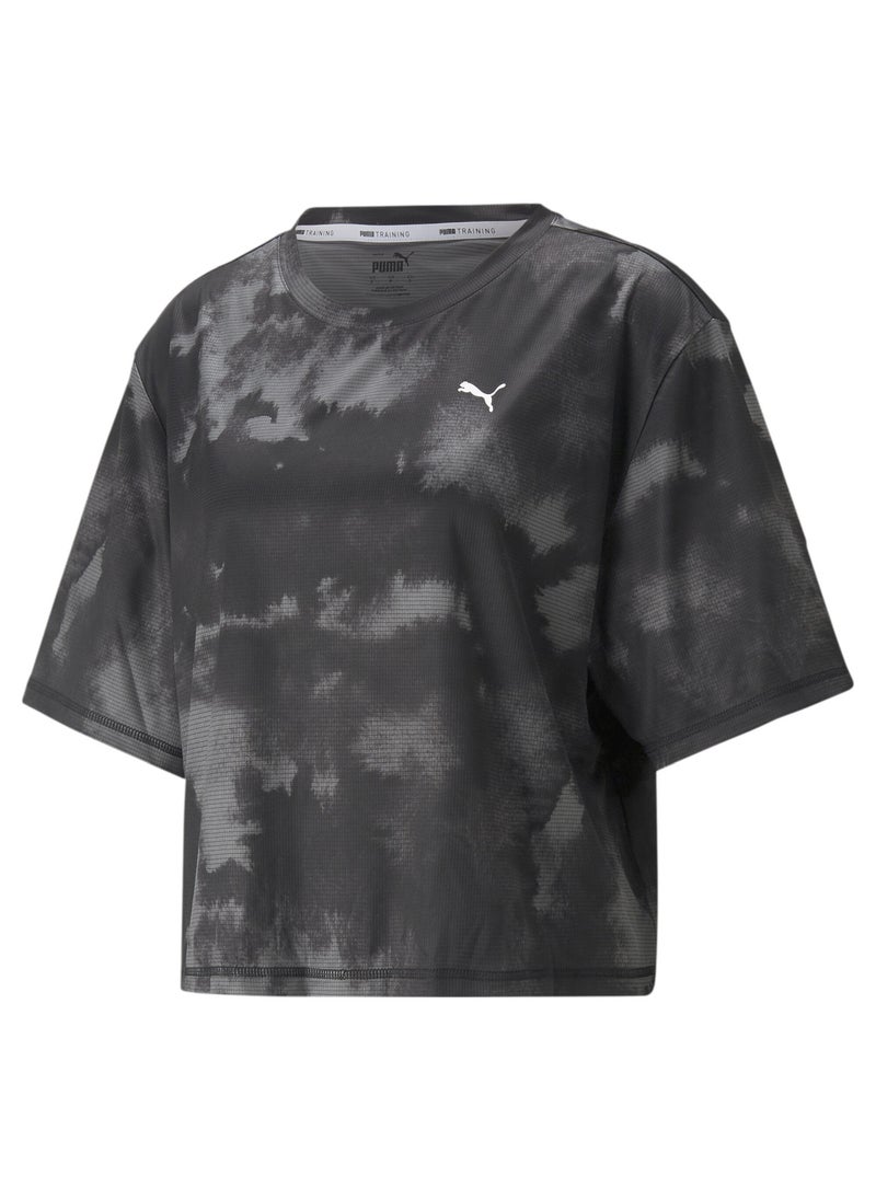 PUMA - Favourite Womens Printed Crop Short Sleeve Training T-Shirt - Image 1