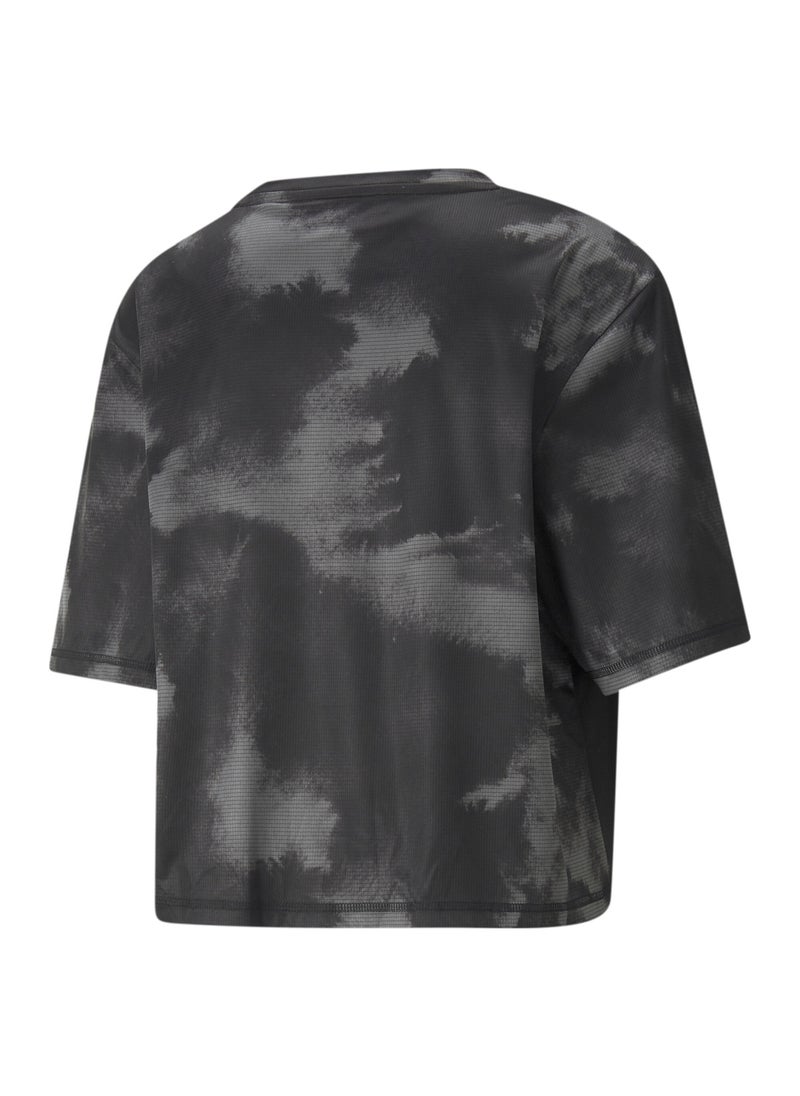 PUMA - Favourite Womens Printed Crop Short Sleeve Training T-Shirt - Image 1