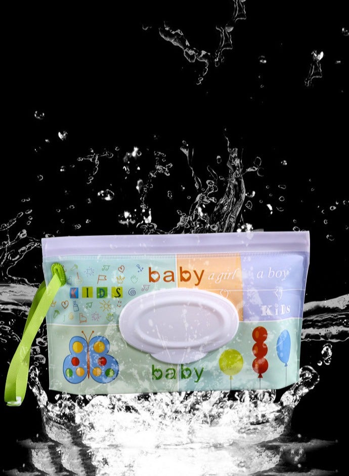 4-Pack Reusable Baby Wipes Containers with Nylon Loops, Portable Wipes Bags for Outdoor Use - Image 4