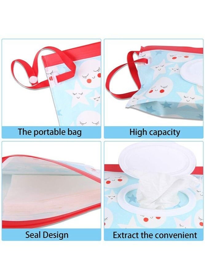 4-Pack Reusable Baby Wipes Containers with Nylon Loops, Portable Wipes Bags for Outdoor Use - Image 3