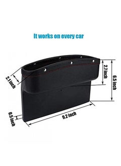 Alissa 2pcs Car Seat Pockets Pu Leather Car Console Side Organizer Storage Seat Gap Fillers  - Image 5