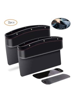 Alissa 2pcs Car Seat Pockets Pu Leather Car Console Side Organizer Storage Seat Gap Fillers  - Image 2