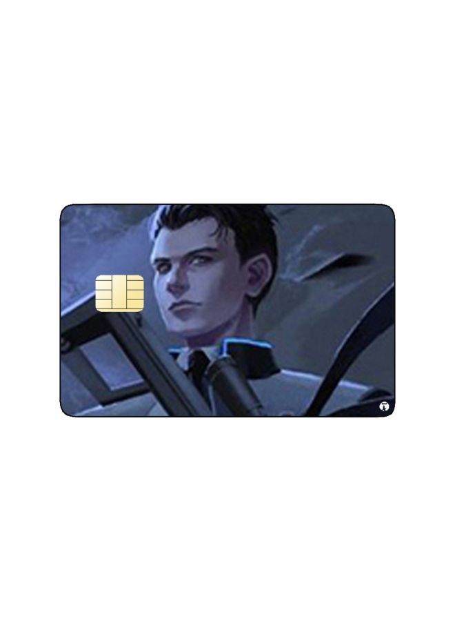 RKN PRINTED BANK CARD STICKER Connor From Detroit Become Human Video Game - Image 1