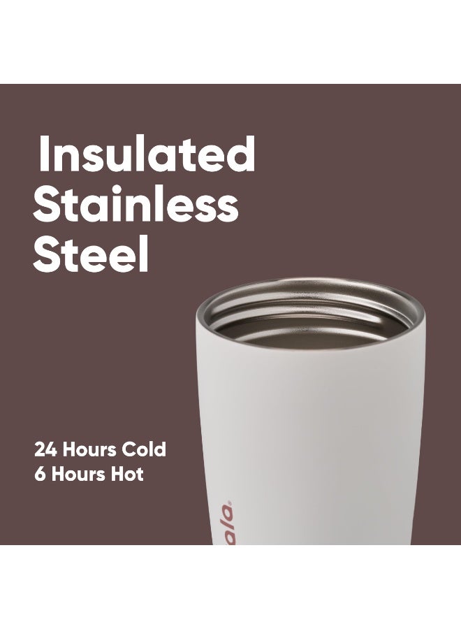 ملساء انزلاقي عازل للقهوة الفولاذية غير القابلة للصدأ، كوب قهوة مثلج قابل لإعادة الاستخدام، كوب سفر للقهوة الساخنة، BPA Free 12 أونصة - Image 3