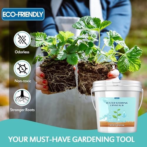 Oycevila 5LB Water Storing Crystals for Plants with Spoon, Water Gel Solves Plant Over-Watering and Drought Problems, Keeps The Soil Moist, Small Water Storing Polymer Crystals for Plants Powder - by Oycevila - Image 4