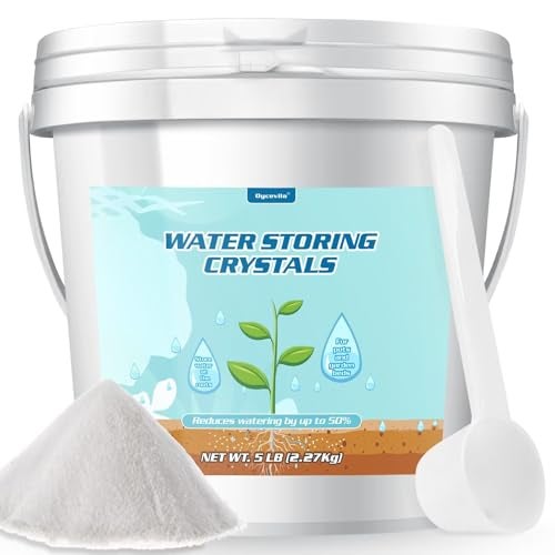 Oycevila 5LB Water Storing Crystals for Plants with Spoon, Water Gel Solves Plant Over-Watering and Drought Problems, Keeps The Soil Moist, Small Water Storing Polymer Crystals for Plants Powder - by Oycevila - Image 1