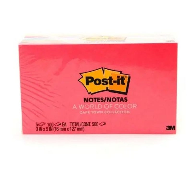 3M Post It - 655 Notes Asstd Color 3X5In (Pk Of