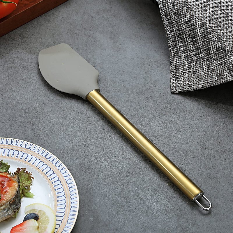 Berglander Gold Spatulas  Berglander Non-stick Silicone Flexible Scrapers Baking Mixing Tool With Titanium Gold Plating Handle  Baking Tools  Heat Resistant  Dishwasher Safe  Easy to Clean - Image 2
