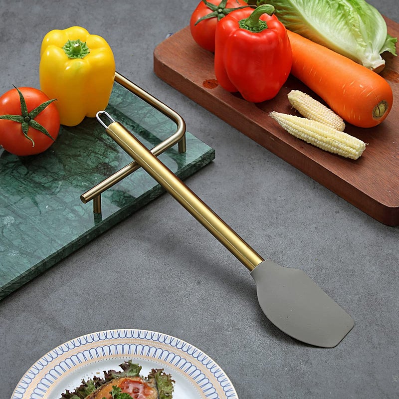 Berglander Gold Spatulas  Berglander Non-stick Silicone Flexible Scrapers Baking Mixing Tool With Titanium Gold Plating Handle  Baking Tools  Heat Resistant  Dishwasher Safe  Easy to Clean - Image 3