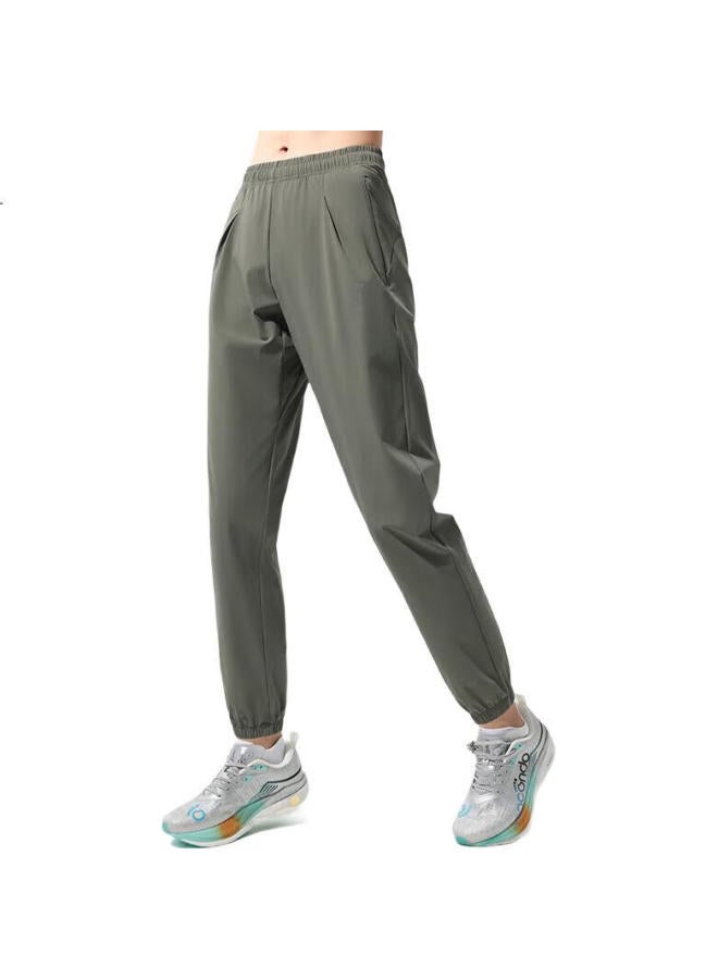 macondo Original Single Product | Mask-Like Long Pants Spring Summer Running Quick-Drying Sports Pants Sunscreen Antibacterial Jungle Green Women L - Image 1