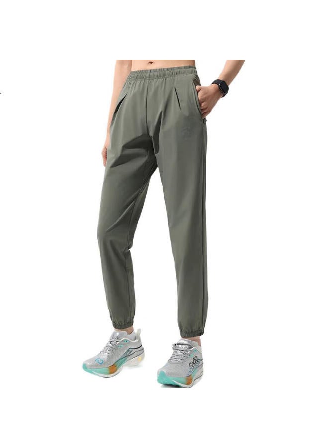 macondo Original Single Product | Mask-Like Long Pants Spring Summer Running Quick-Drying Sports Pants Sunscreen Antibacterial Jungle Green Women L - Image 2