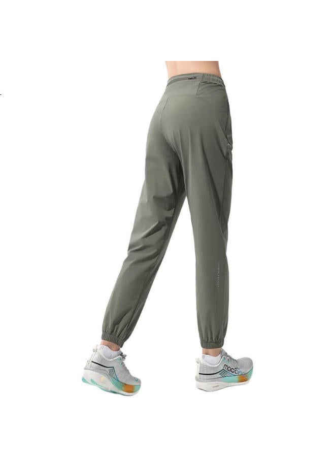 macondo Original Single Product | Mask-Like Long Pants Spring Summer Running Quick-Drying Sports Pants Sunscreen Antibacterial Jungle Green Women L - Image 3