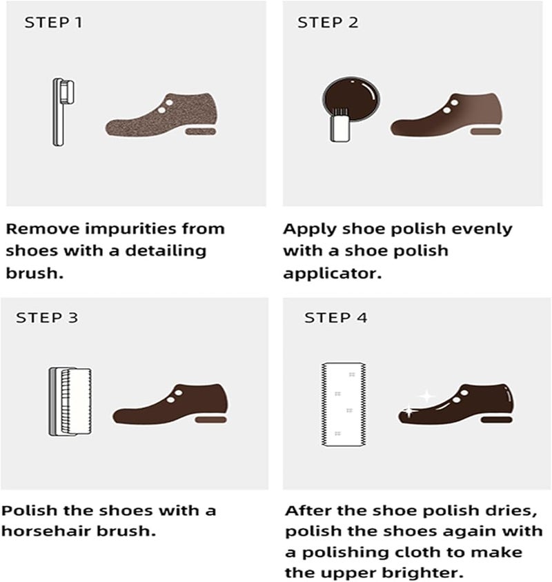 KASTWAVE Shoe Shine Kit, Shoe Care Kit, Premium Shoe Polish Set for Men & Women, with Soft brush for Long Use - Image 5