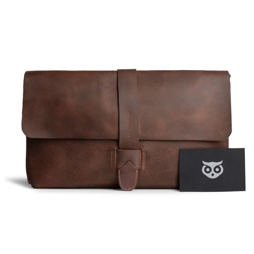 Hide & Drink, Female Clutch Bag, Vintage Handbag, Accessory Organizer, Phone Bag, Night Case, Full Grain Leather, Handmade, Bourbon Brown - Image 5