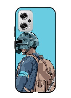 Protective Case Cover For Xiaomi Redmi Note 11T Pro Helmet And In Military Uniform Design Multicolour