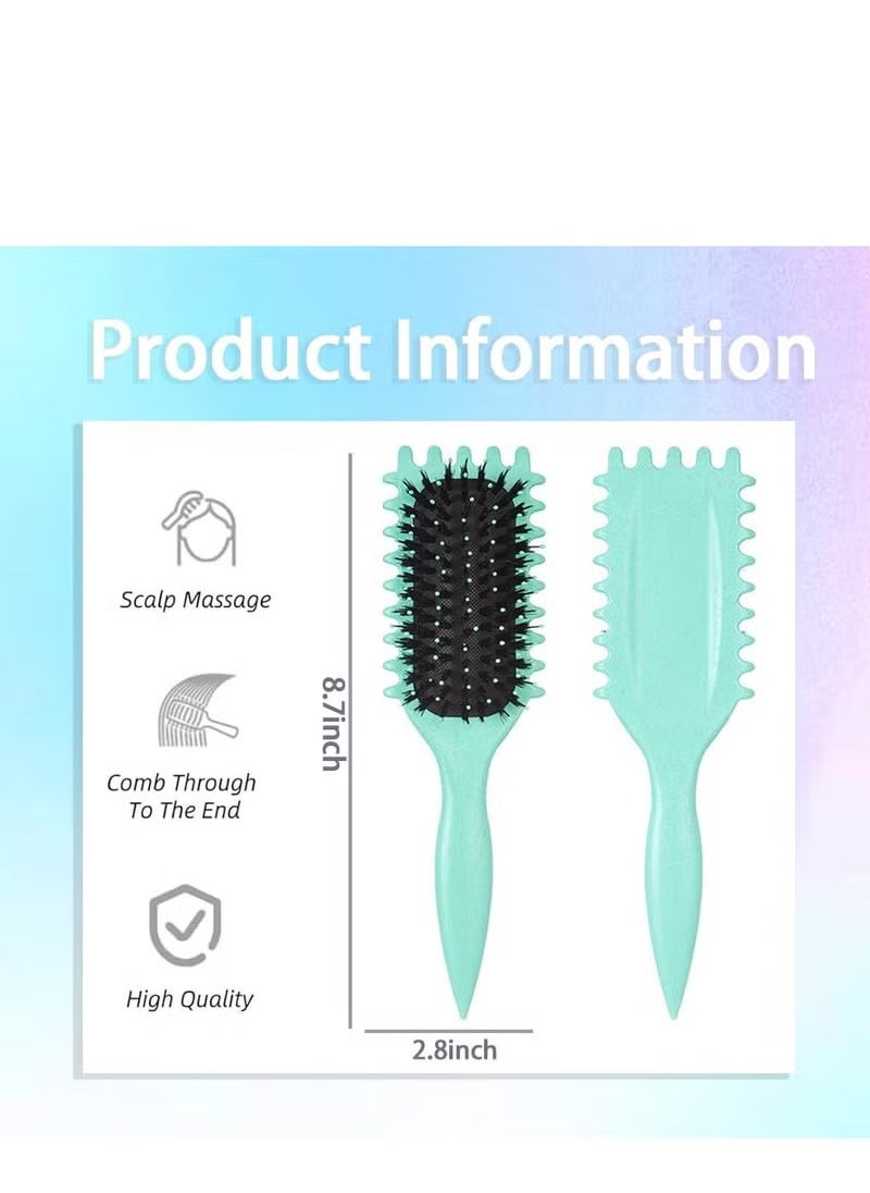 2024 Newest Bounce Curl Brush,Bounce Curl Defining Brush,Curl Defining Brush,Hair Brush Styling Brush,Shaping and Defining Curls for Women Girls (Color : Green)