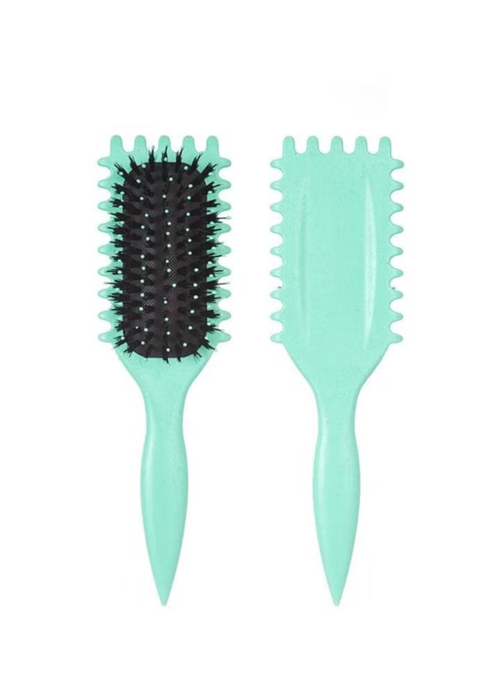 2024 Newest Bounce Curl Brush,Bounce Curl Defining Brush,Curl Defining Brush,Hair Brush Styling Brush,Shaping and Defining Curls for Women Girls (Color : Green)