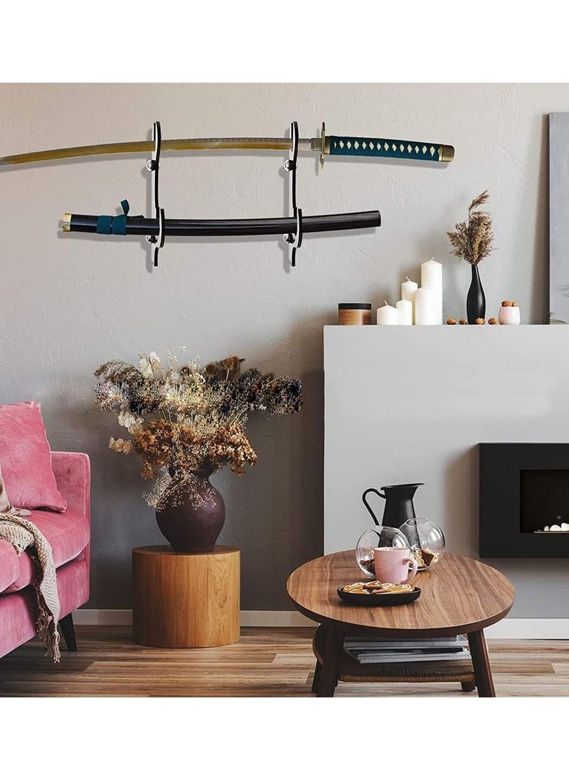 Y&D Swords Wall Mount, Acrylic katana Stand Mounted Lightsaber Display which can support all swords (Black)  - Image 4