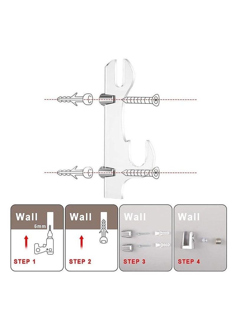 Y&D - Swords Wall Mount, Acrylic katana Stand Mounted Lightsaber Display which can support all swords (Black) - Image 1