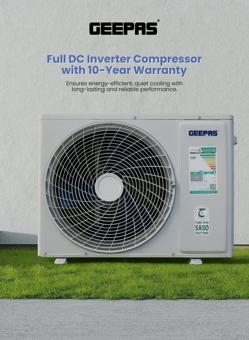 جيباس مكيف هواء سبليت إنفيرتر 2.0 طن (24,000 BTU) – واي فاي ذكي، تدفق هواء 4D، تنظيف ذاتي، تشخيص تلقائي مع ضمان ضاغط لمدة 10 سنوات - Image 5