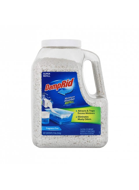 DampRid - Fragrance Free Mega Moisture Absorber Refill Container (7.5 lb.); Traps Moisture in Basements & Large Areas for Fresher, Cleaner Air
