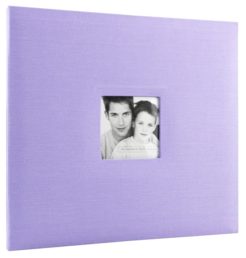 MCS Expandable 10-Page Fabric Scrapbook Album with Photo Opening Cover and 12 x 12 Inch Pages, 13.5 x 12.5 Inch, Lilac - Image 2