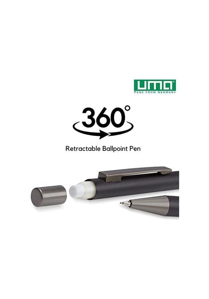 UMA Retractable Ballpoint Pen Pack of 10 - Sky Blue - Image 3