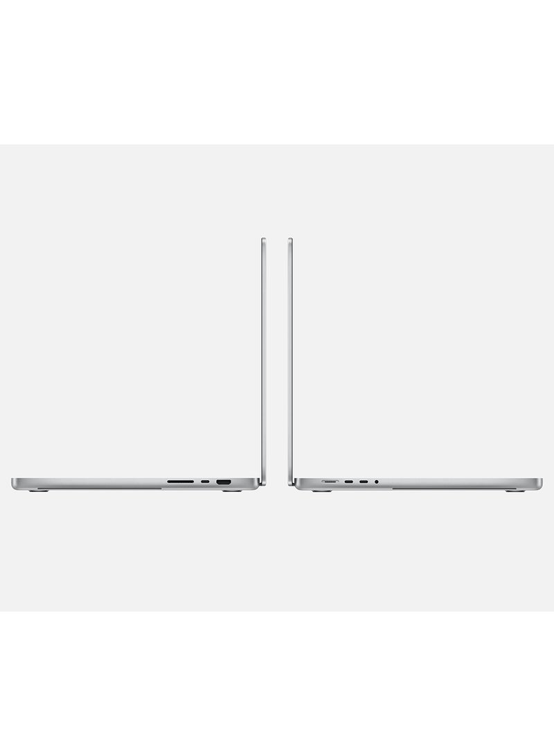 ابل  ماك بوك برو MX2U3 بشاشة 16.2 بوصة، معالج M4 Pro رباعي النواة، معالج رسوميات عشرين النواة | ذاكرة وصول عشوائي 48 جيجابايت | قرص صلب SSD بسعة 512 جيجابايت | نظام macOS | اللغة الإنجليزية/العربية | فضي الإنجليزية/العربية - Image 2