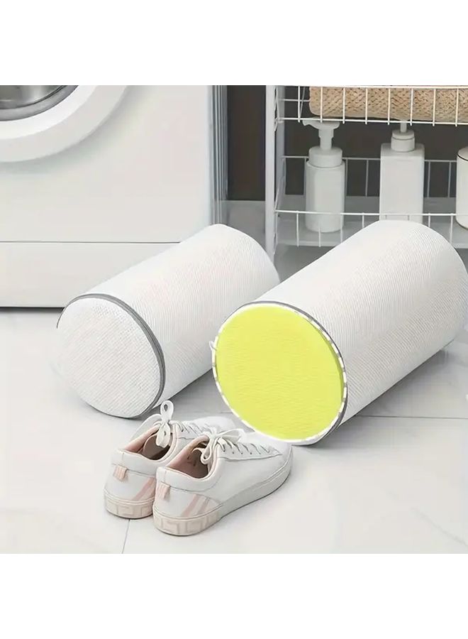 2 Pcs Premium Shoe Wash Bags Durable Mesh Laundry Bags For Sports Shoes Running Shoes Socks And Bras Machine Washable Zippered Design For Travel Organization Laundry Storage And Organization - Image 2
