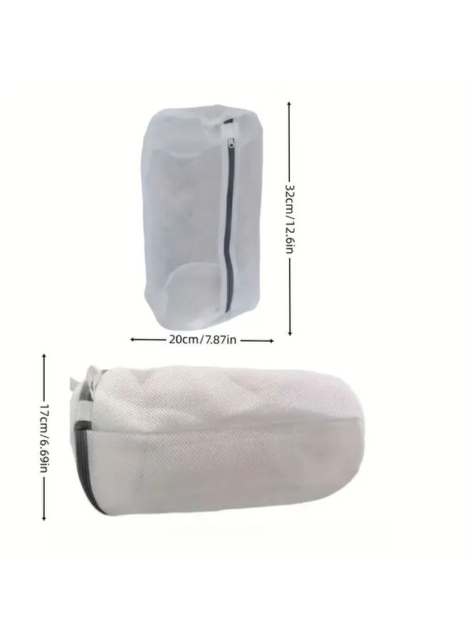 2 Pcs Premium Shoe Wash Bags Durable Mesh Laundry Bags For Sports Shoes Running Shoes Socks And Bras Machine Washable Zippered Design For Travel Organization Laundry Storage And Organization - Image 3