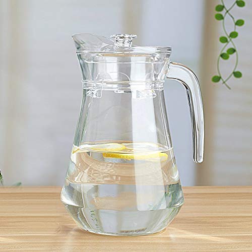 HEIP HEIP Italian Premium Glass Water Jug with Handle | Transparent Beverage Carafe for Home, Office etc.,SAT of 1 (Water Jug !! ***, 1300ML)  - Image 2