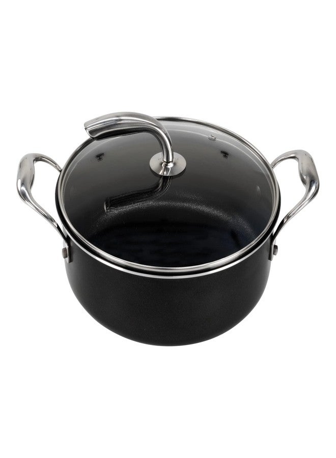 Vasconia Urban 3.5-Quart Casserole With Lid for Most Stovetops - Heat Resistant up to 475°F Aluminum Cooking Pots With Lids - Mexican Casserole Cookware for Lasagna, Pot Roast, Soup, and Sauce (Black) - Image 1