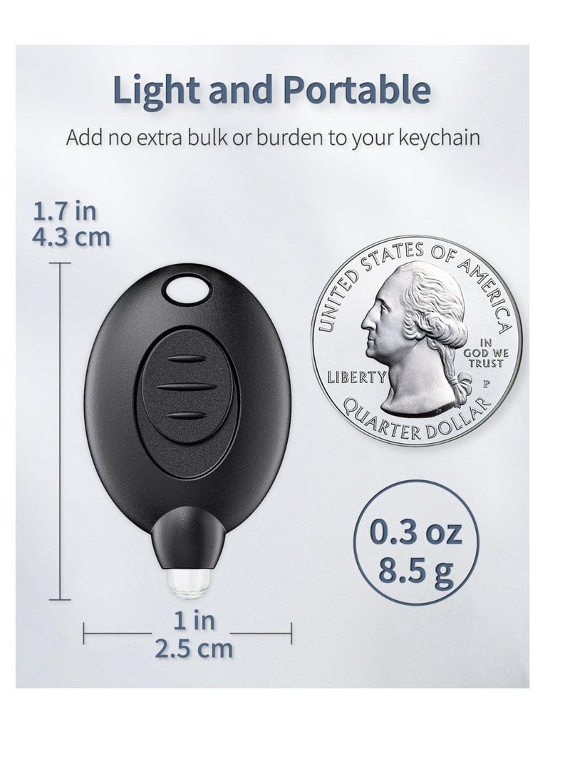 Mini LED Keychain, 10 Pcs Mini LED Keychain Flashlight, 12 Lumen Portable Ultra Bright Battery Powered, for EDC Outdoor Camping Hiking and Emergency Lighting - Image 3