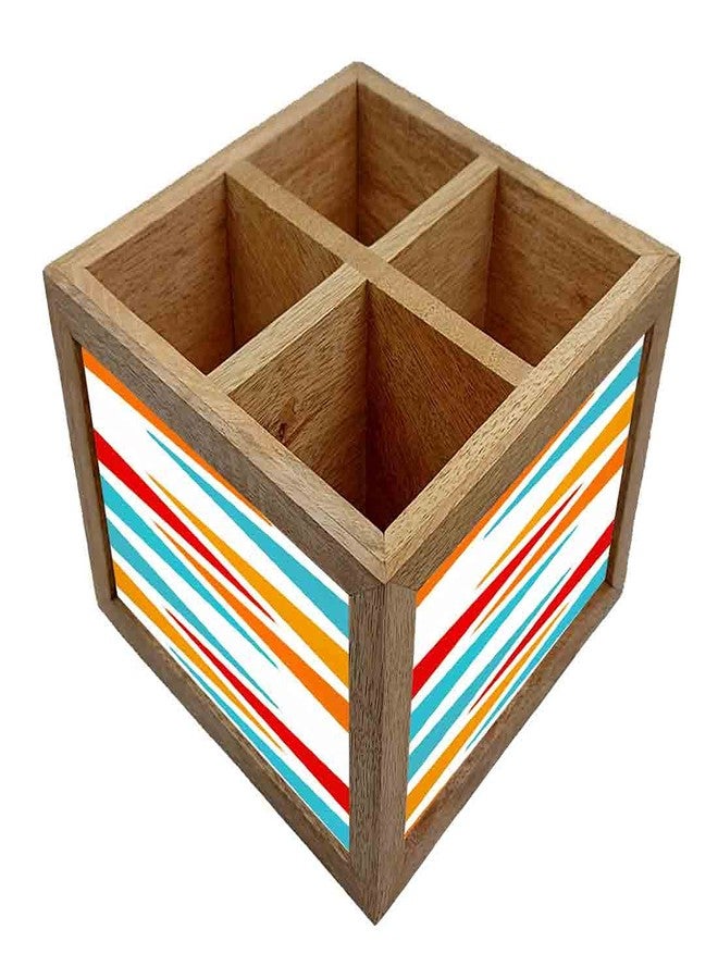 Nutcase Wooden Cutlery Stand Holder Silverware Caddy Spoons Forks Knives Organizer for Dining Table & Kitchen -Made in India-Spoons NOT Included - Zinder - Image 3