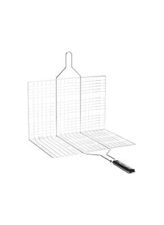 GO2CAMPS Bbq Grill With Wooden Handle Extra Large | Alsaqer Bbq Grill Net With Wooden Handle | Barbecue Grill Tool For Burger,Meat,Fish,Vegetable,Steak Meat Shrimps  - Image 3