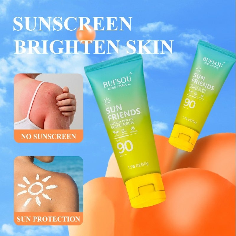 BUFSOU SPF 90 Sunscreen Cream 50g – PA++++ Sun Protection for Face & Body – Lightweight, Non-Greasy, Hydrating & UV Protection - Image 2