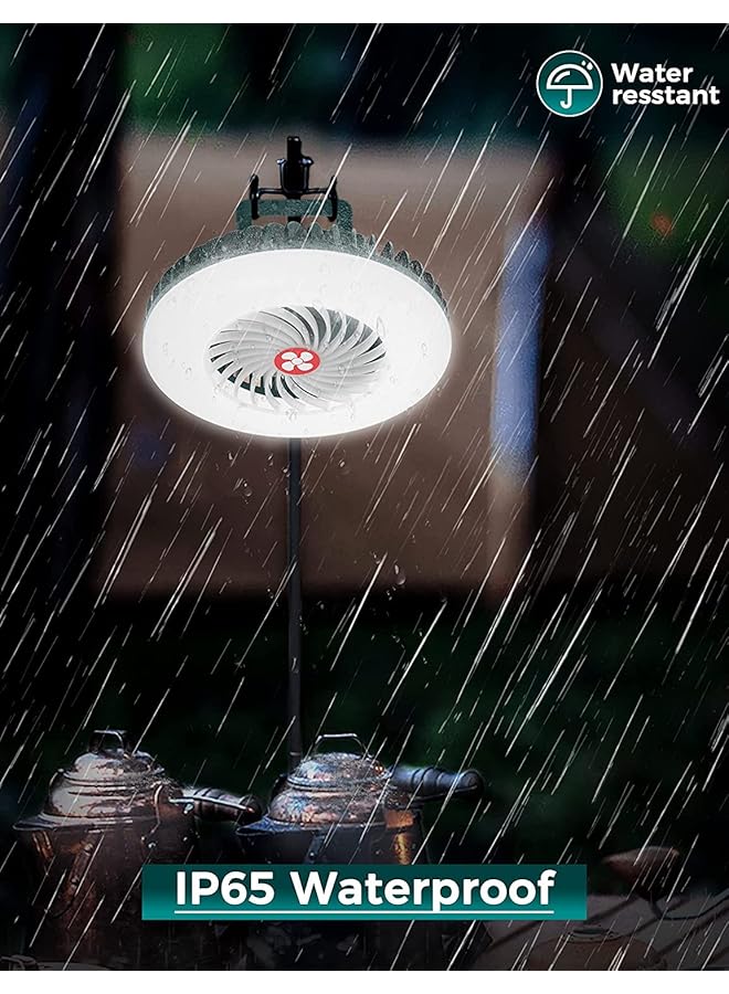 Excefore Waterproof Camping Fans for Tents Battery Operated Fan for Camping USB Rechargeable with Magnetic and Hook - Image 5