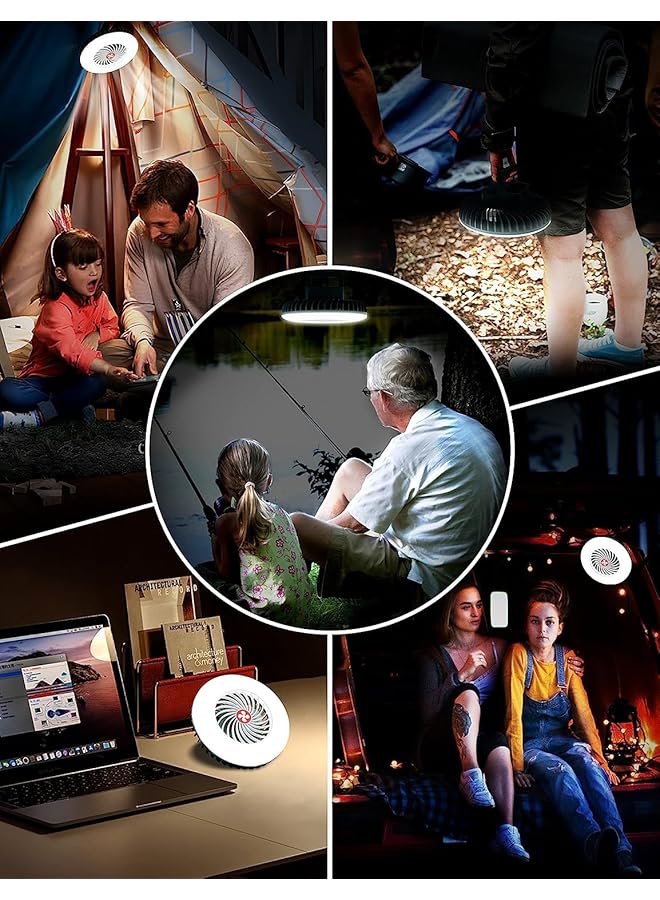 Excefore Waterproof Camping Fans for Tents Battery Operated Fan for Camping USB Rechargeable with Magnetic and Hook - Image 4