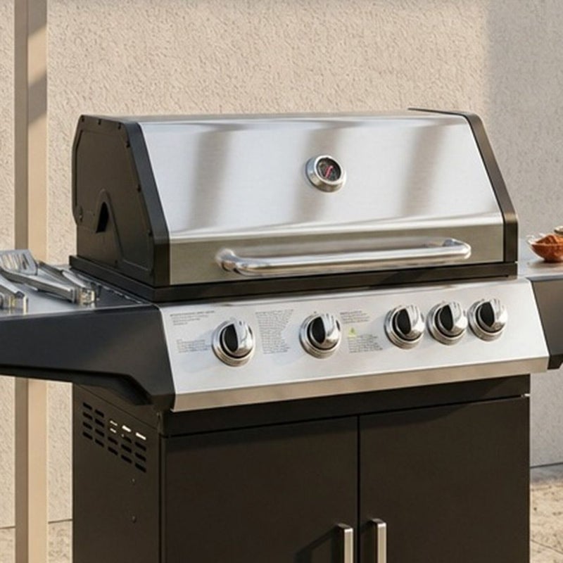 DANUBE HOME Inferno Titan Flame 4-Burner Gas Grill, Multi Color, Professional-Looking Grill, Steel ,For Outdoor Grilling, Barbecuing, Roasting, Searing, Family - Image 2
