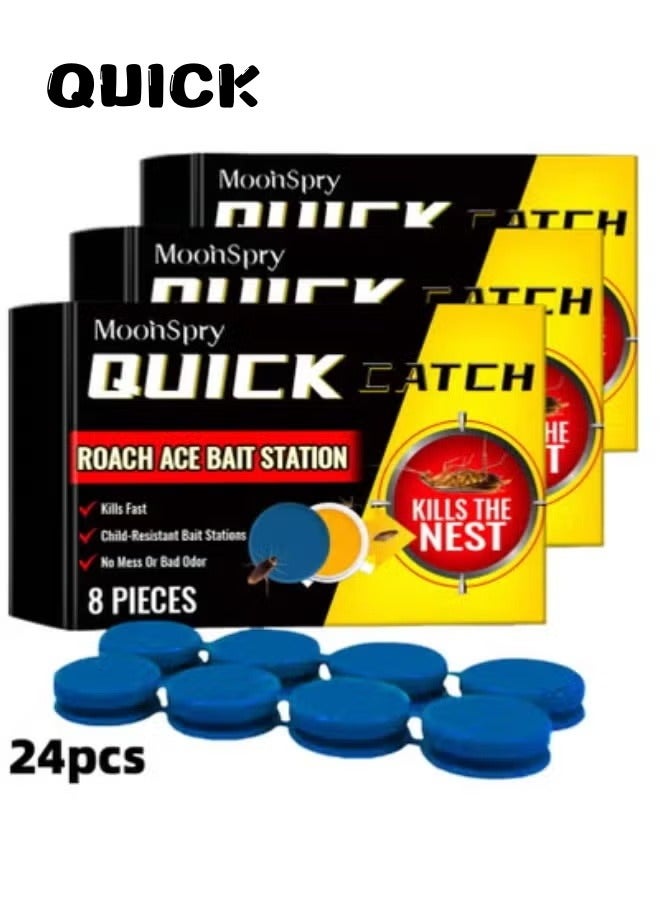 QUICK Insect Repellent, Cockroach Bait, Home Kitchen, Cockroach Repellent Cleaner, 24 Pcs - Image 1