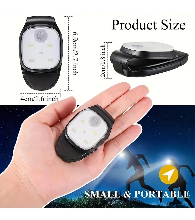 A USB Rechargeable Clip On LED Light For Running Hands Free Headlamp Easy To Install And Replace Suitable For Night Walks Dog Walking Camping Hiking Adventures 1 PC - Image 5